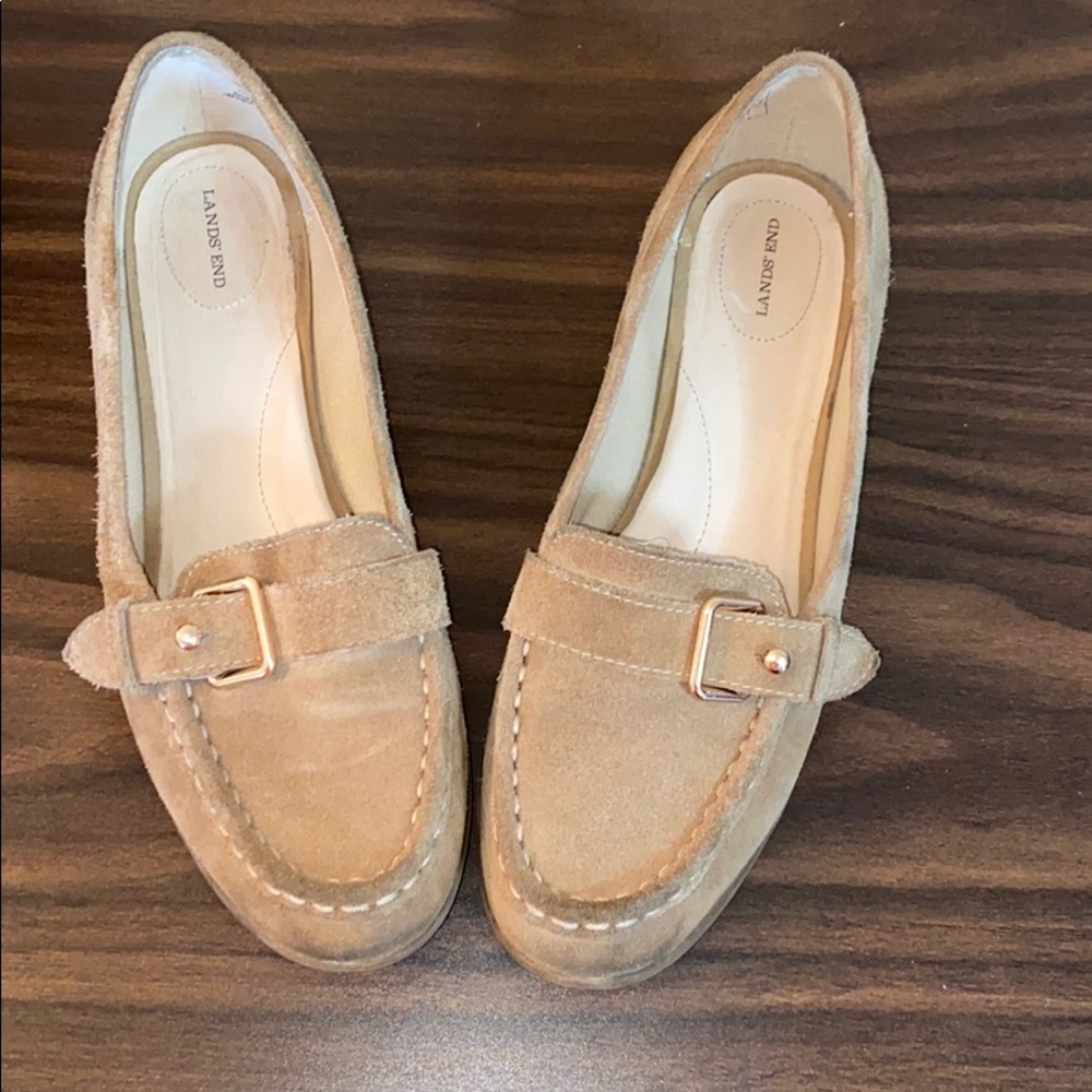 Lands’ end tan shoes